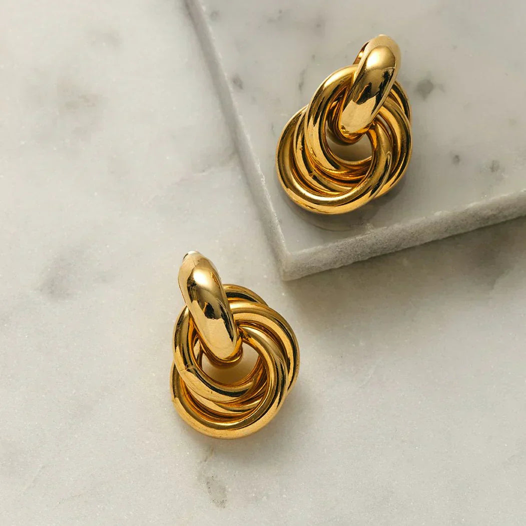 Interlock™ | Gold Statement Earrings